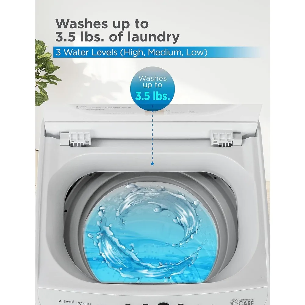 0.9 Cu. Ft. Portable Washing Machine, Compact Washing Machine with 6 Wash Cycles, Portable Clothes Washer Featuring
