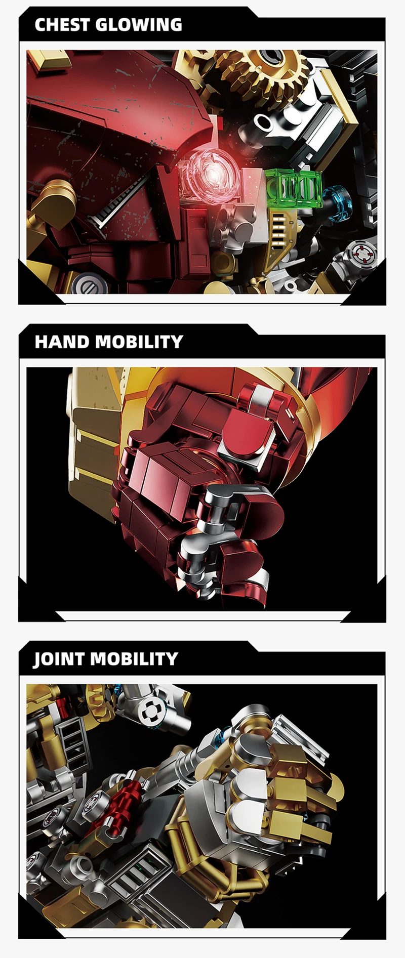 2776-teiliger Marvel Superhelden Baukasten Iron Man Bausteine Actionfiguren Coole Raumdekoration DIY Kreative Spielzeuge für Erwachsene Geschenke – Detail 7