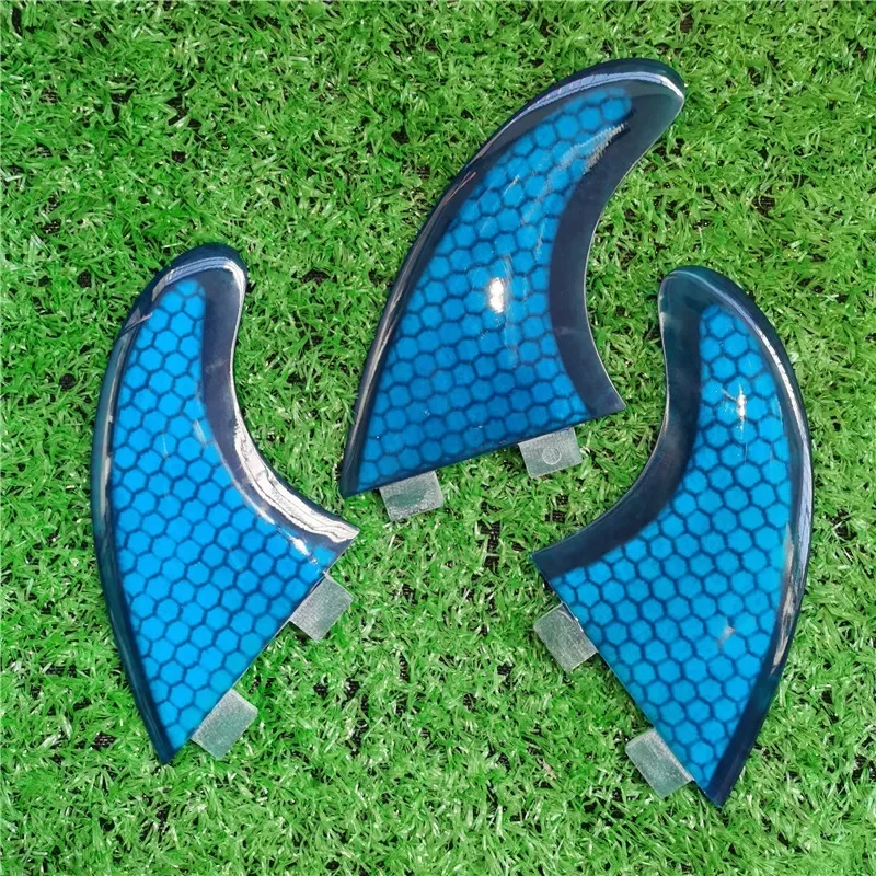 BiLong FCS Tri Fin Performer MED Fiberglass Water High Gloss Surfboard Fin Professional Surfboard Accessories Surfing Wakeboard