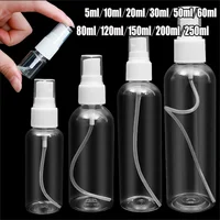 10/20/30/50/60/80/120/150/200/250ml Transparent Refillable Bottles Mist Pump Perfume Essential Oil Atomizer Travel Spray Bottle