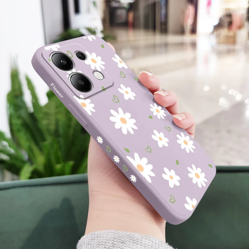 Elegant Tender Daisy Liquid Silicone Phone Case