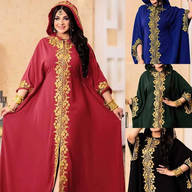 

2023 New Muslim Robes Ladies Abaya African Dresses for Women Abayas Embroidery Long Maxi Dress Traditional Clothing Plus Size