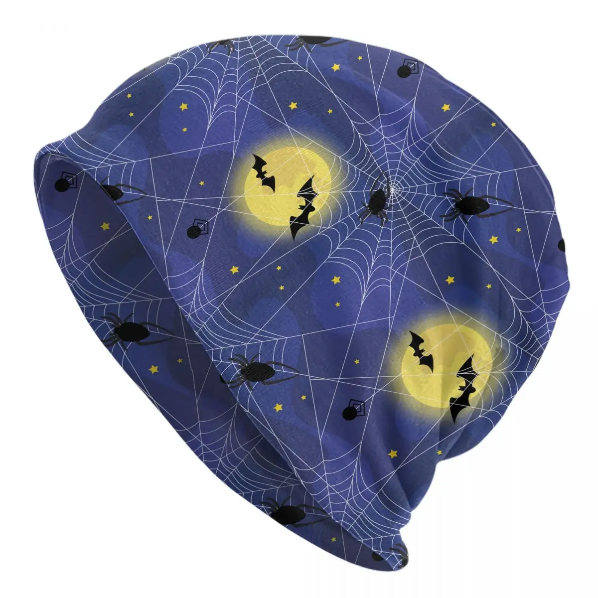 

Black Spider Bat Web Halloween Caps Goth Unisex Outdoor Skullies Beanies Hat Spring Warm Multifunction Bonnet Knitted Hat