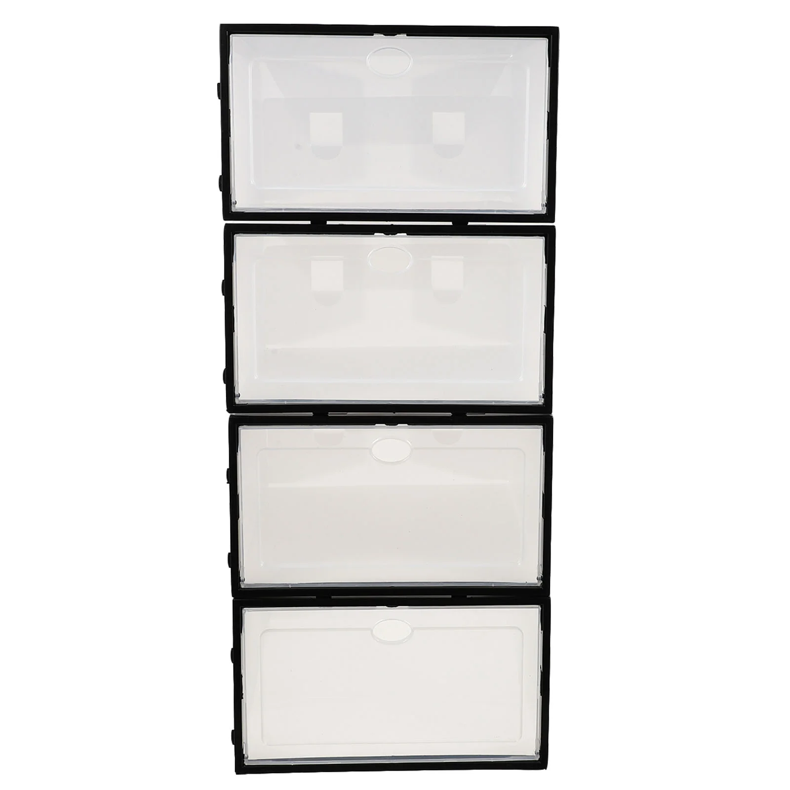 

4 Pcs Shoe Box Storage Bins Shoes Holders Boxes Container Transparent Home Cases Plastic Male Practical