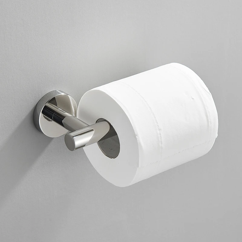 Stainless Steel Bathroom Accessories Hardware Set Toilet Paper Holder Hook 40cm Chrome Bathroom Towel Rack Nail Installation Set