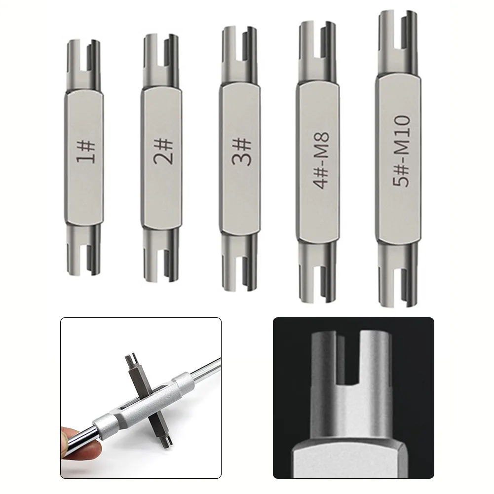 

5PCS Broken Tap Extractor Hex Double Head Screw Tap Extractor M4 -M10 Taps Wrench Damaged Screw Tap Remover Drill Bit
