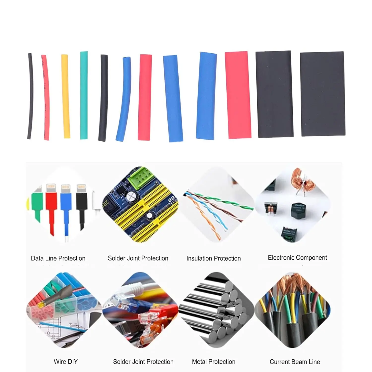 Heat Shrink Tubing 2:1 Electrical Wire Cable Wrap Assortment Electric Insulation Heat Shrink Tube Kit 800PCS