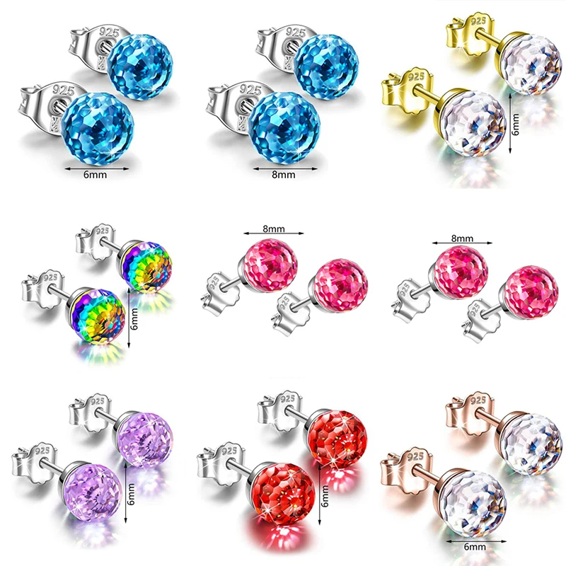 6/8mm Magnetic Slimming Earrings Lose Weight Body Relaxation Massage Slim Ear Studs Patch Health Jewelry Girls Gift