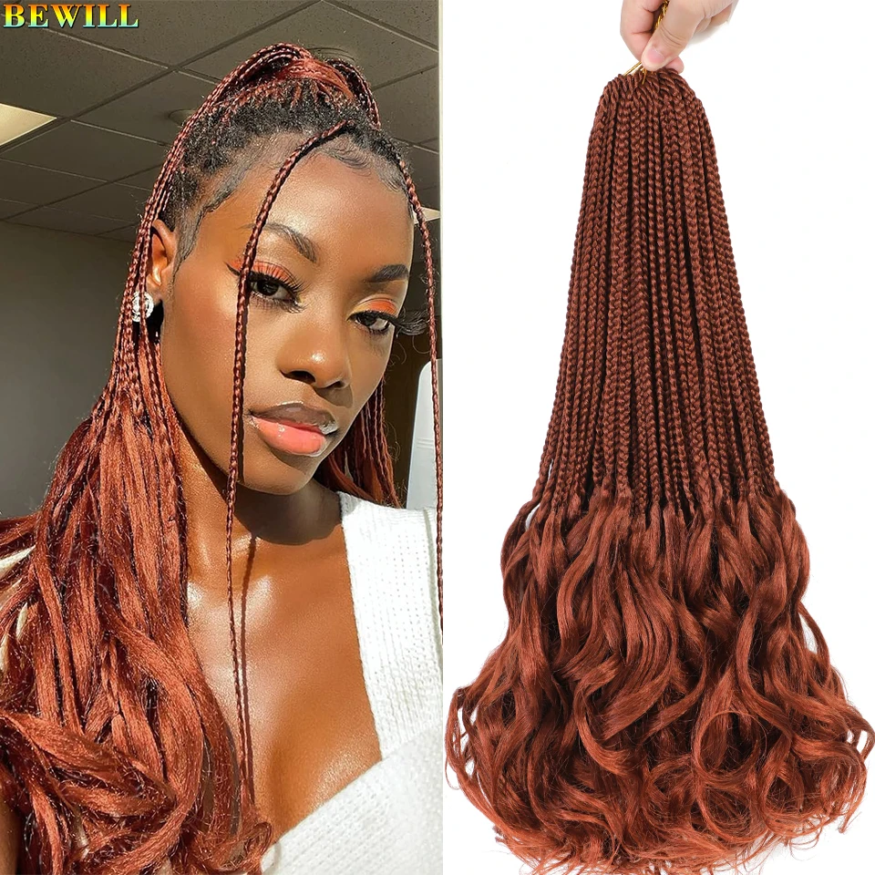 BEWILL 14 18 Inch Ombre French Curly Braids Hair Extensions Synthetic French Curl Braids Crochet Hair Pre Streched Braiding