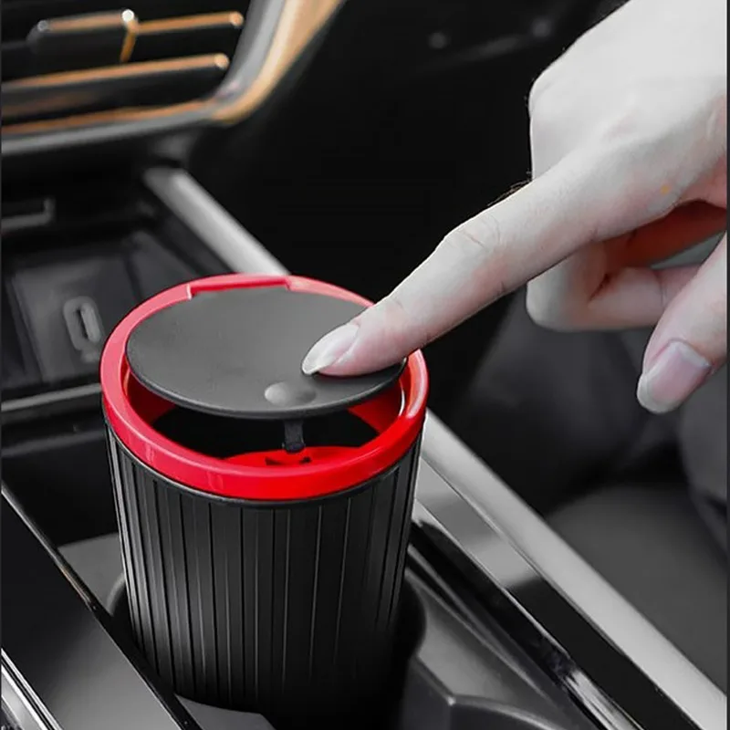 

Car Trash Bin ABS Car Interior Rubbish Box Garbage Container Car Cup Holder Trash Can Auto Ashtray Dust Organizer Storage Barrel