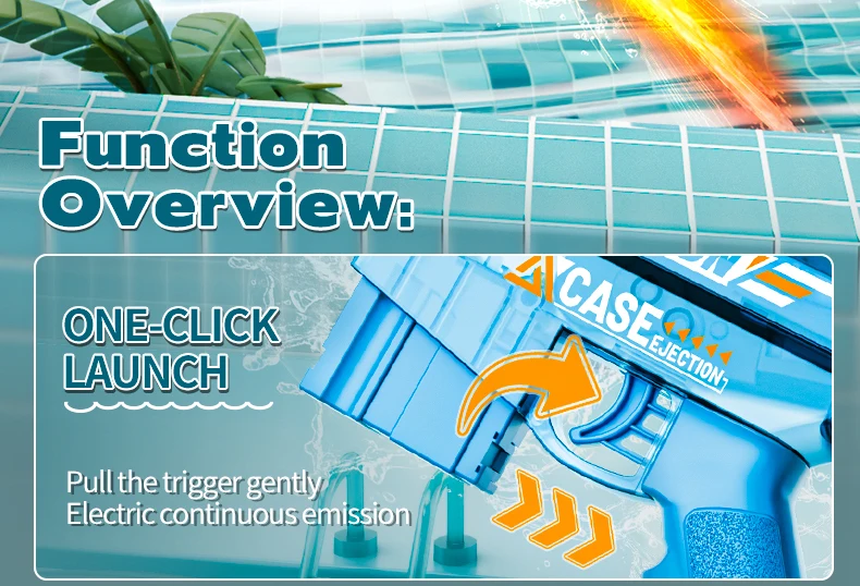 Elektrisch en handmatig waterpistool met licht en geluid_voghion.com