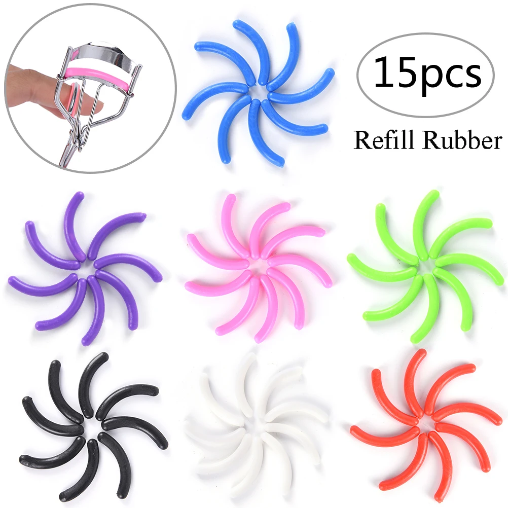 Refill Pads for Eyelash Curler Replacement Rubber Cushions 15Pcs