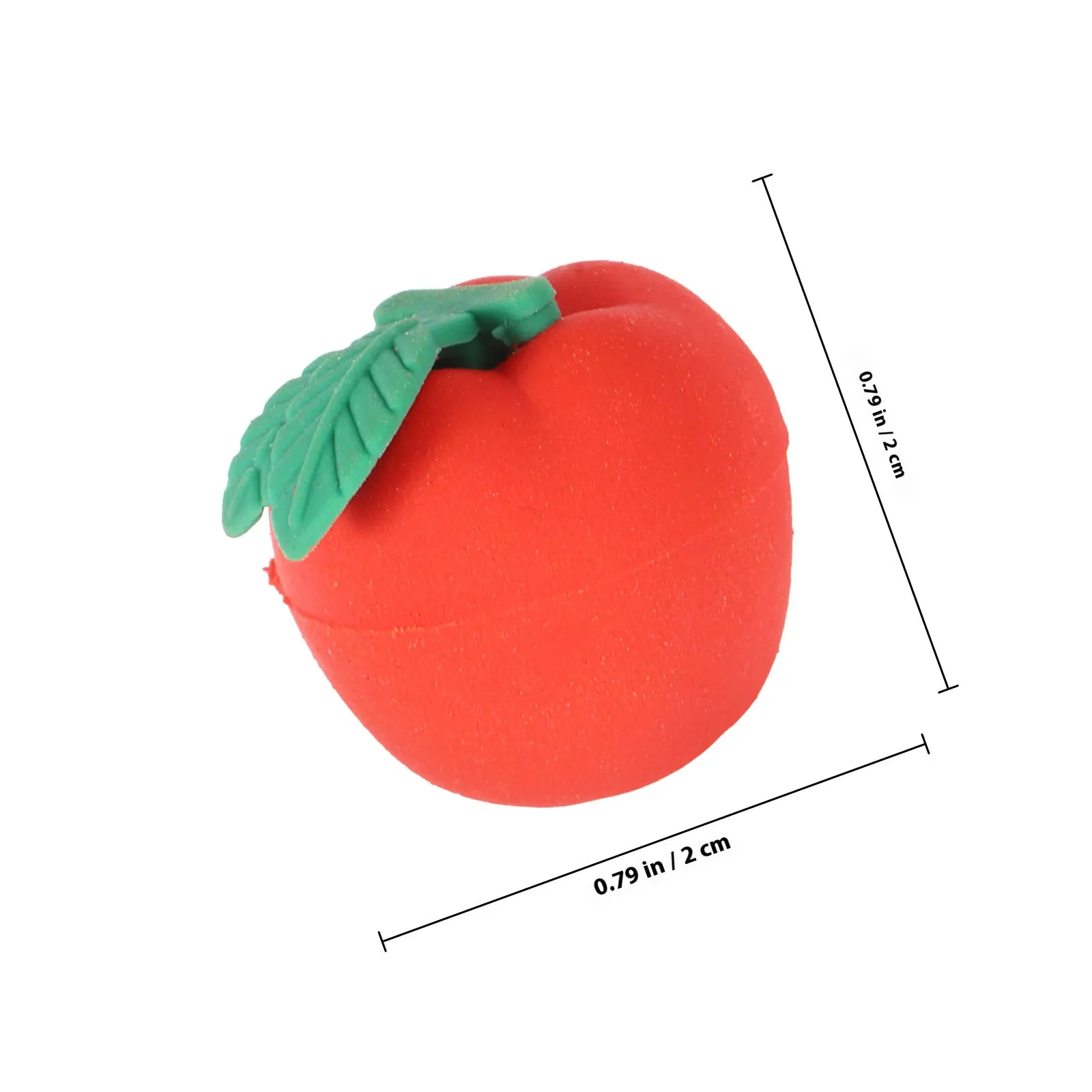 30Pcs 미니 레드 지우개 학생들을위한 현실적인 3D 과일 모양의 연필 지우개 교실 보상 학교 용품