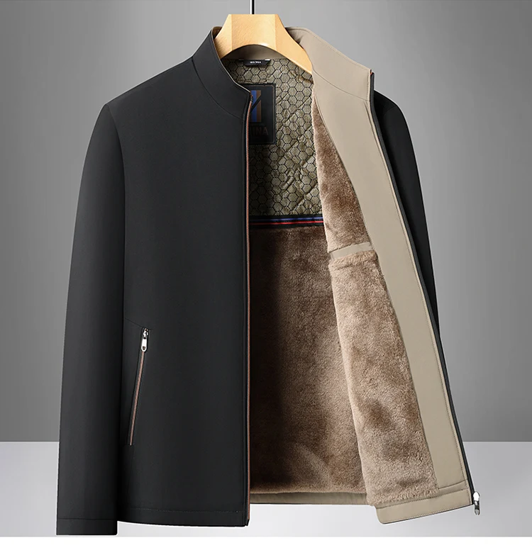 الأعمال عارضة الرجال سميكة جاكيت من الصوف الشتاء ا...