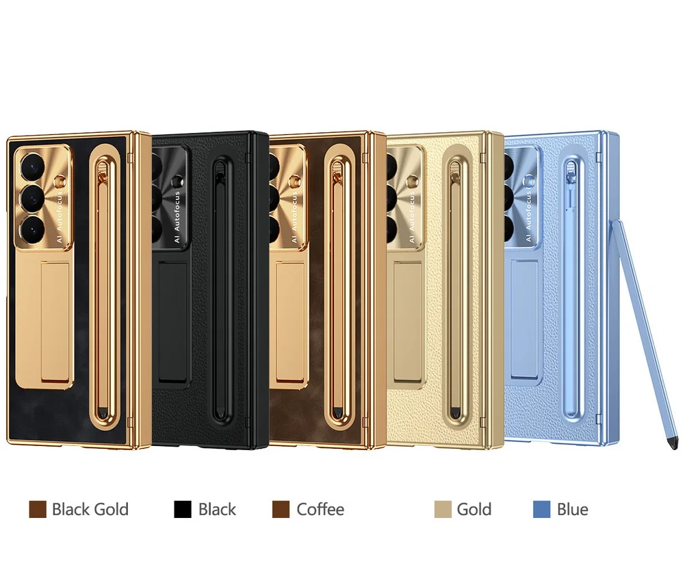 Tempered Glass Case For Samsung Galaxy Z Fold With Stylus Holder_voghion.com