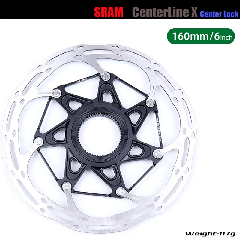 Sram-センターディスクブレーキローター,ロックリングなし,200mm,180mm