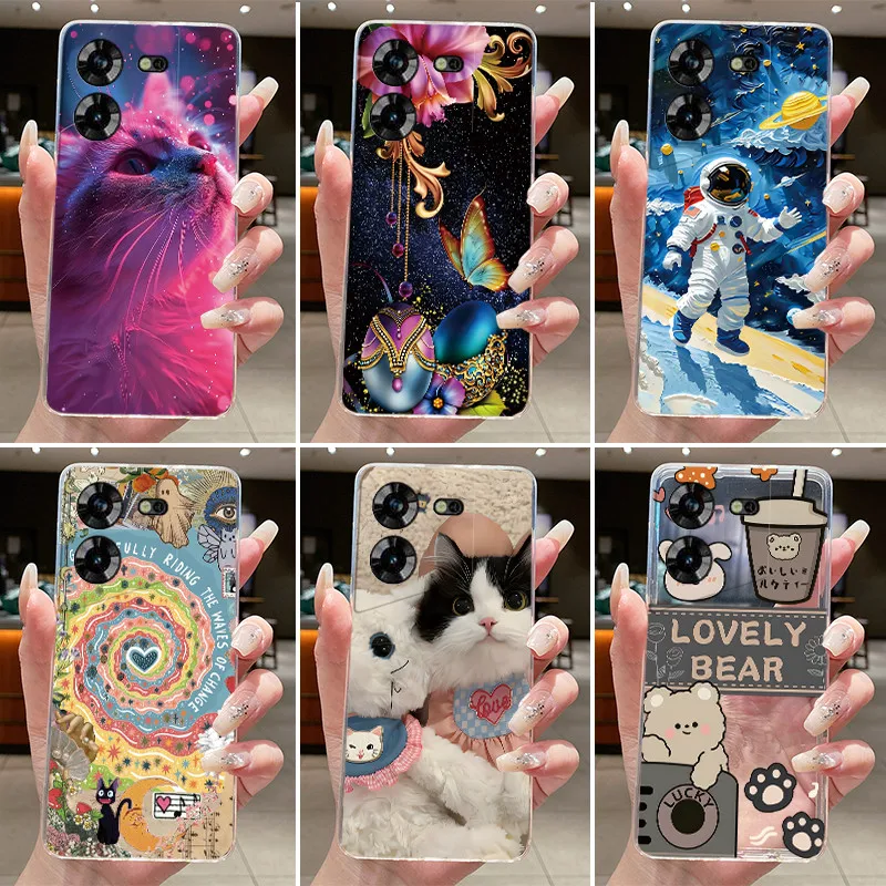 Aesthetic Cute Cat Soft Transparent Silicone Phone Case