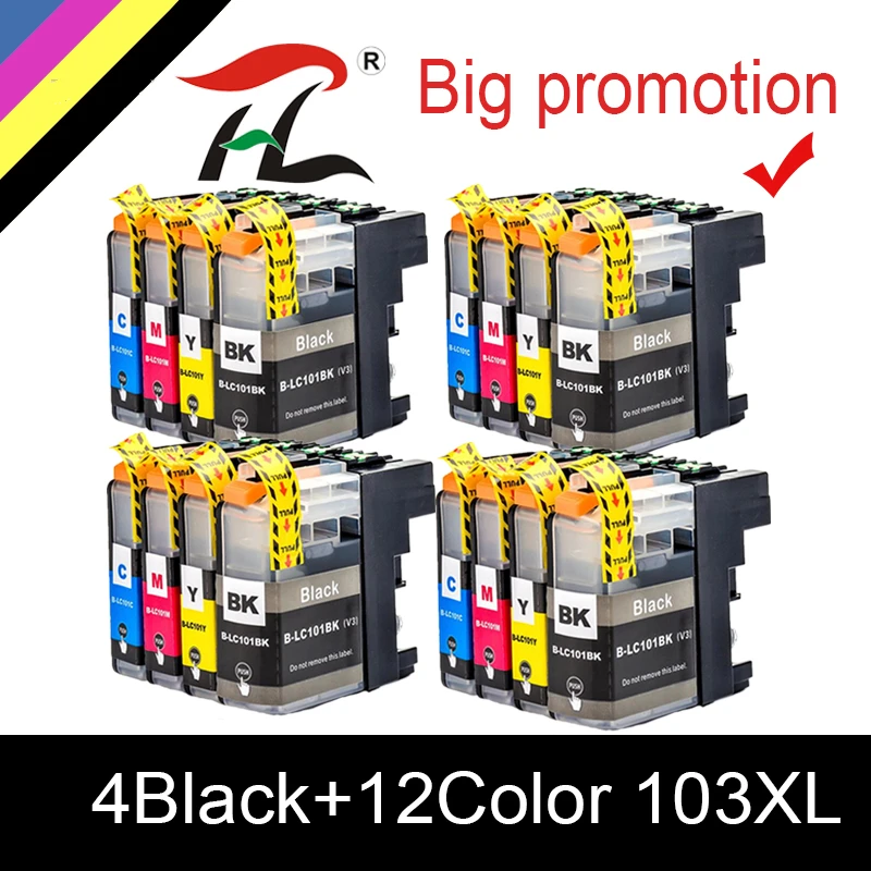 ink cartridges HTL LC101 LC103 XL Ink Cartridge for Brother DCP-J152W MFC-J245 MFC-J285DW MFC-J4610DW MFC-J4710DW J450DW J475DW J470DW Printer black ink cartridge Ink Cartridges