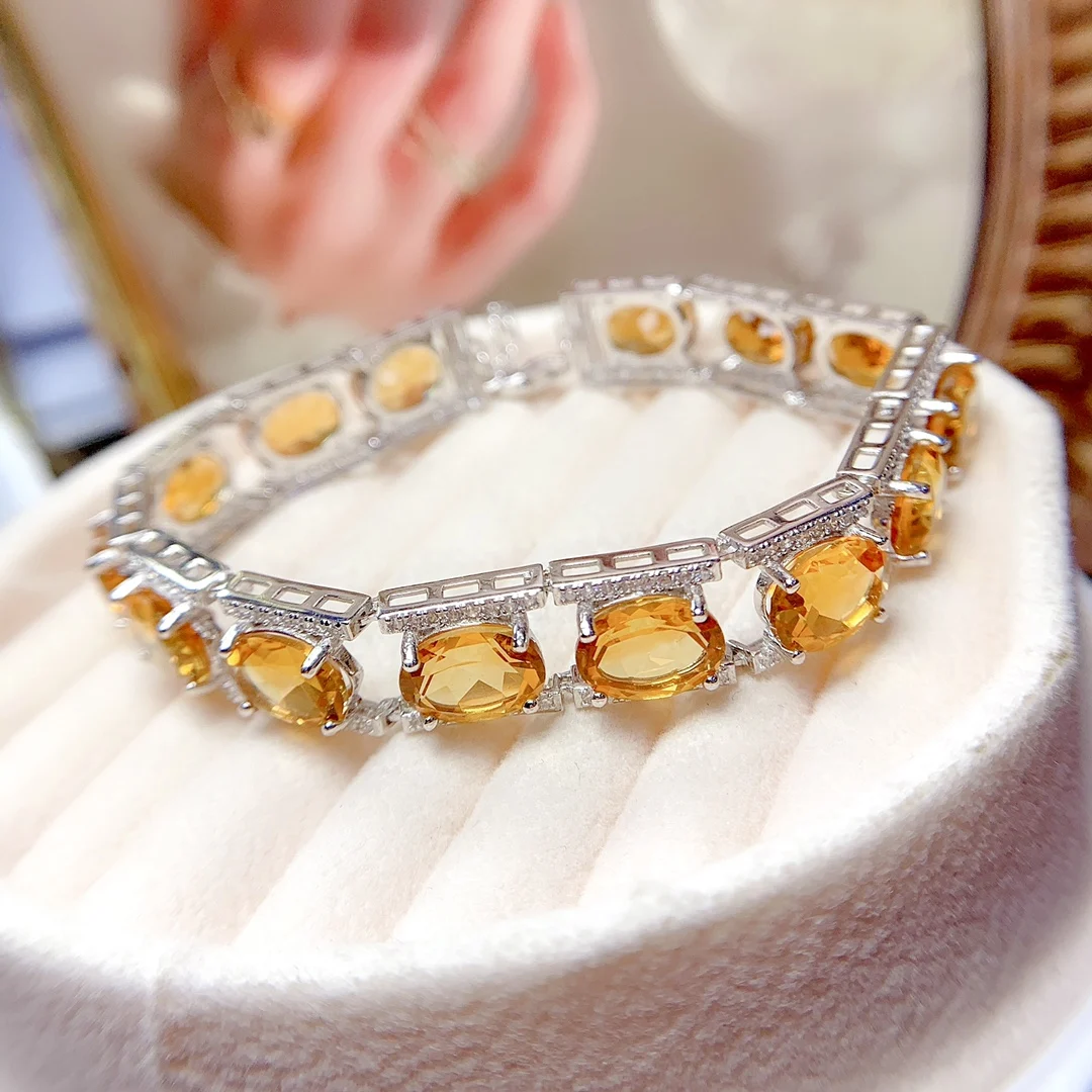 

100% Natural topaz bracelet 925 Silver Bracelet Jewelry bracelet Wedding engagement gem bracelet Luxury jewelry