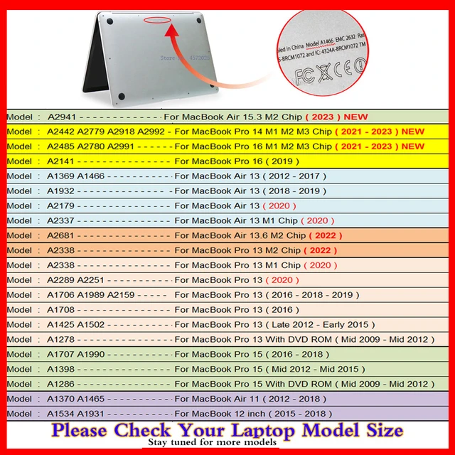 Новый Чехол Для MacBook Pro 14 2023, Совместимый С M3 M2 M1 Chip Pro 16 Air 13 13,6 15, Сменный Чехол Для Ноутбука Из ПВХ 6