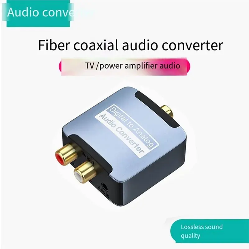 【디지털 기기】광섬유 케이블 포함 디지털-아날로그 오디오 변환기 DAC 광학 SPDIF/동축-RCA L/R 증폭기 데코