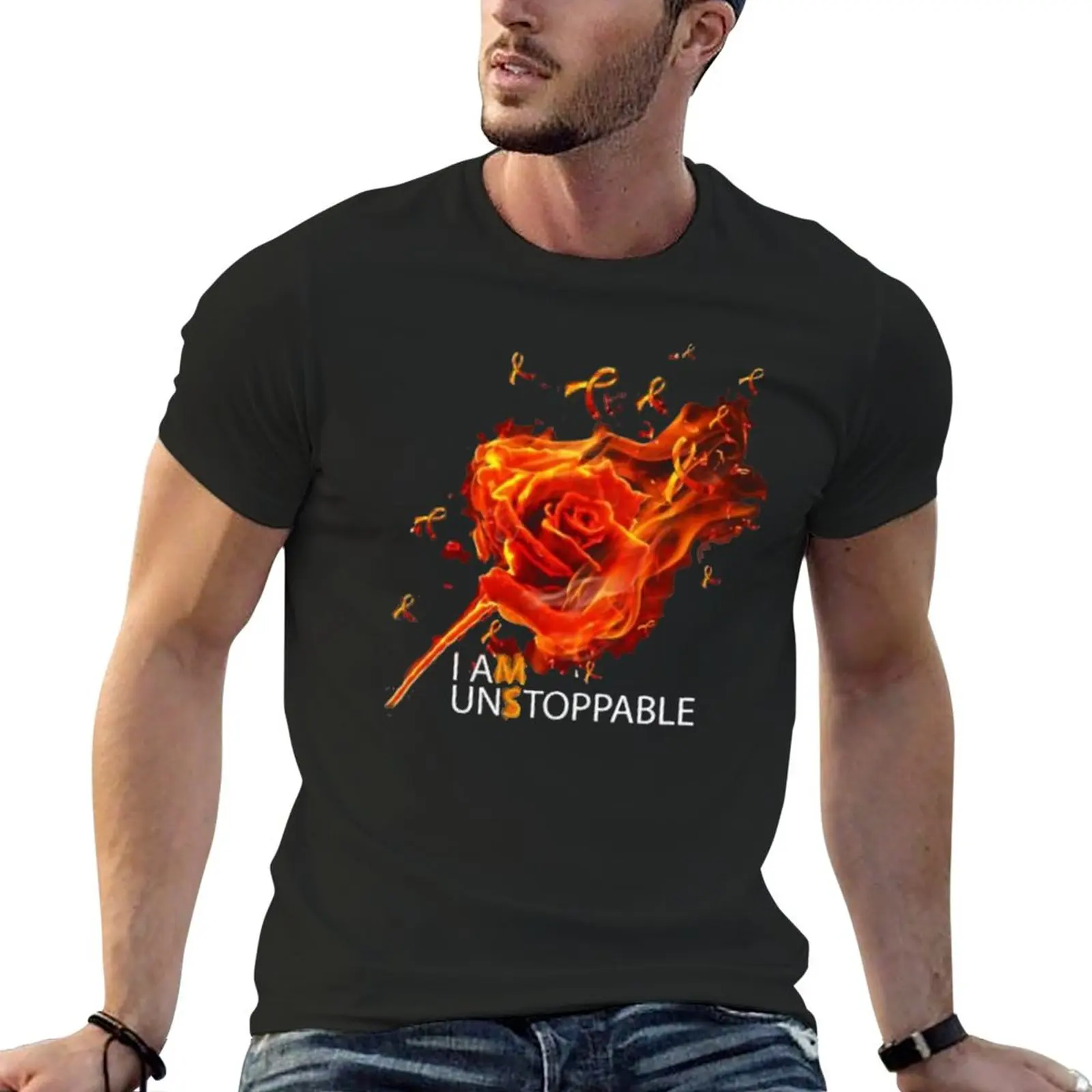 

New I am unstoppable MS T-Shirt Short sleeve tee sublime t shirt tees T-shirt for a boy black t shirts for men