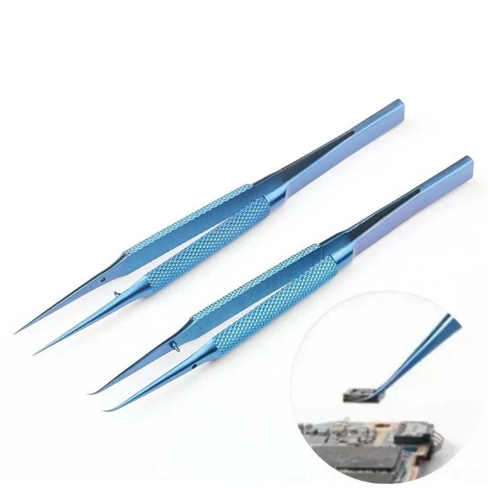 Tweezers Professional Titanium Alloy Tweezers Precision Tweezers Repair For Phones Tablet Laptop Fly Line Motherboard Antimagnetic Forcep