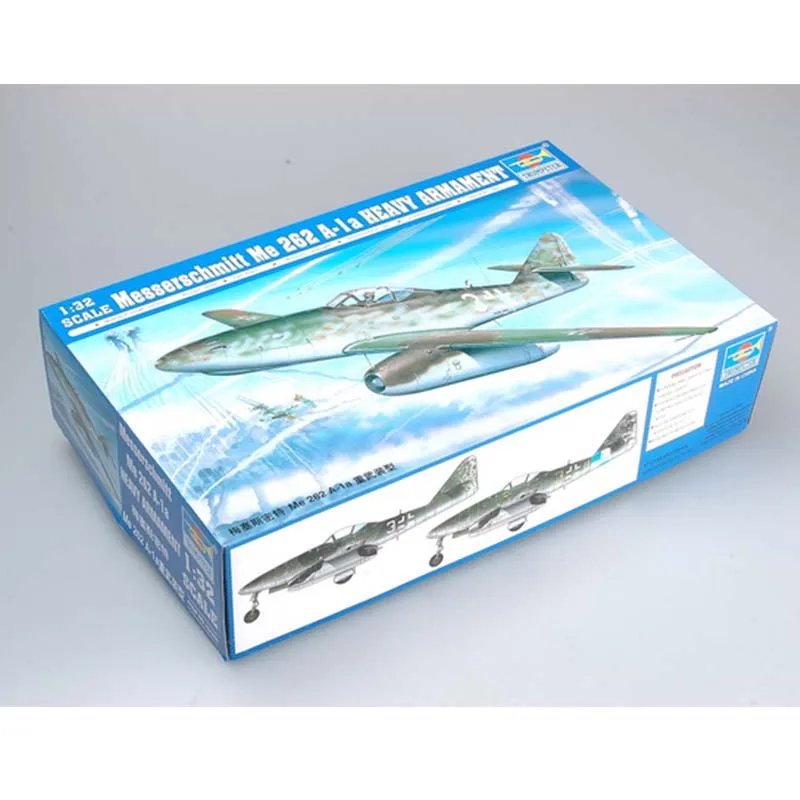 

Trumpeter 02260 1/32 Messerschmitt Me 262 A-1A Heavy Armament Military Collectible Plastic Assembly Model Toy Building Kit