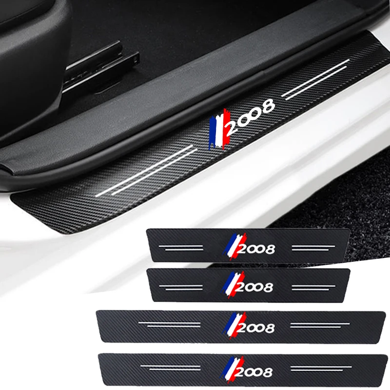 Protectores Para Umbrales De Puertas 4 Piezas Fibra De Carbon Umbral De La Puerta Protectores Para Opel Umbral Protector Puerta Auto