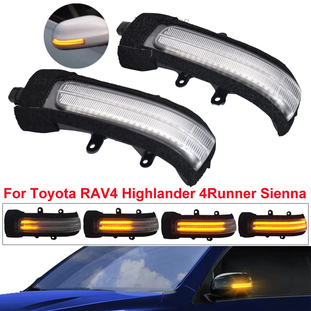 

2 шт., боковые зеркала для Toyota RAV4 Highlander 4runner Sienna Fortuner Rush Alphard Vellfire