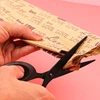 Sewing Scissors Stainless Steel Blade Safe Cutter Black Coating Non-Stick For Paper Hand Craft Scissors Stationery Scissors 5