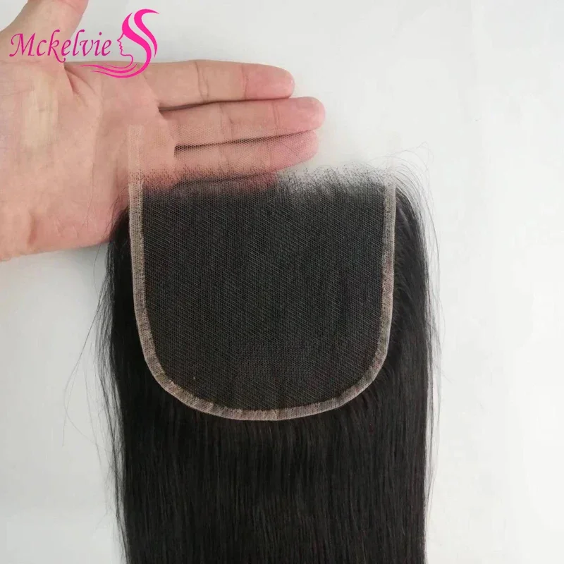 4X4 Lace Closure Straight Hair Real Brazilian Human Hair Natural Color Remy Swiss Lace 10-20 inches High Quality