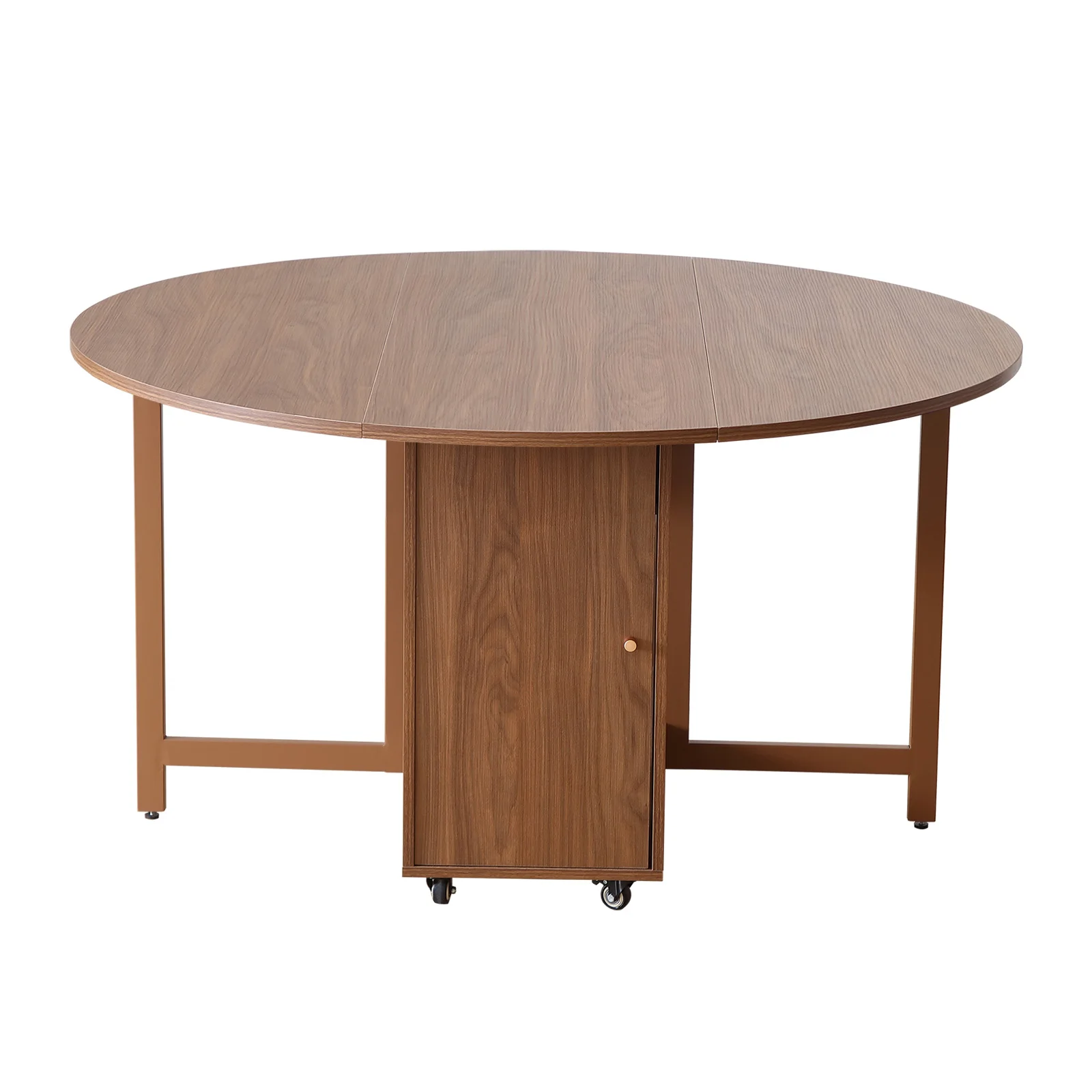 מתקפל עגול ריהוט אופנה שולחן אוכל נייד עגול רב תכליתי עם כסאות מתקפלים