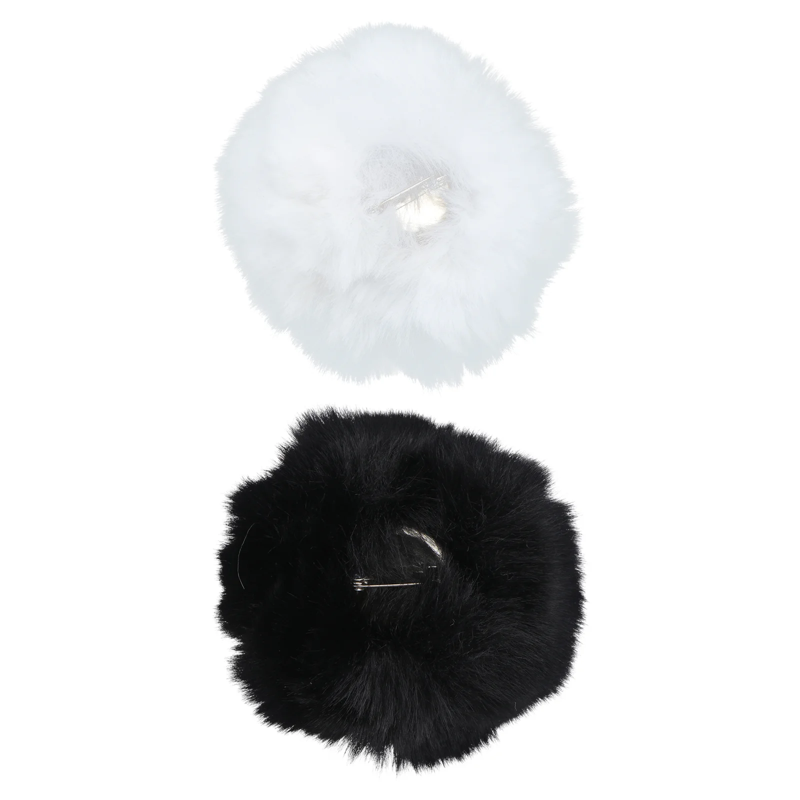 

2 Pcs Stuffed Rabbit Tail Pompom Party Costume Prop Earrings Performance Plush Ball Cosplay