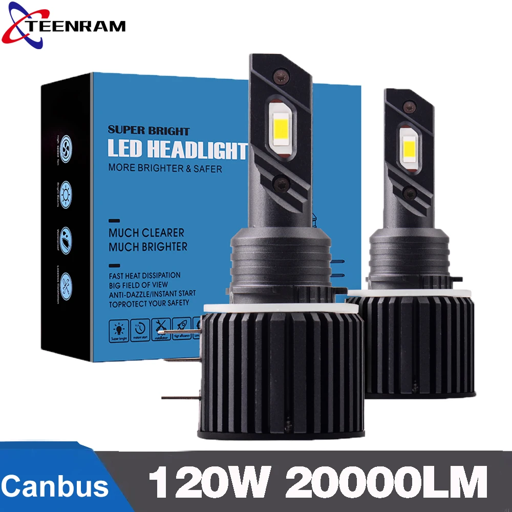 H15 LED Bulbs Canbus No Error 120W 20000LM Car Lights For Audi Mercedes ...