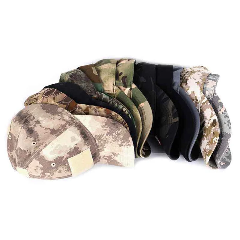 Men's Camouflage Hunting Tactical Caps Breathable Outdoor Hiking UV Protection Sun Hats, Summer Sunshade Baseball Caps Camo Cap