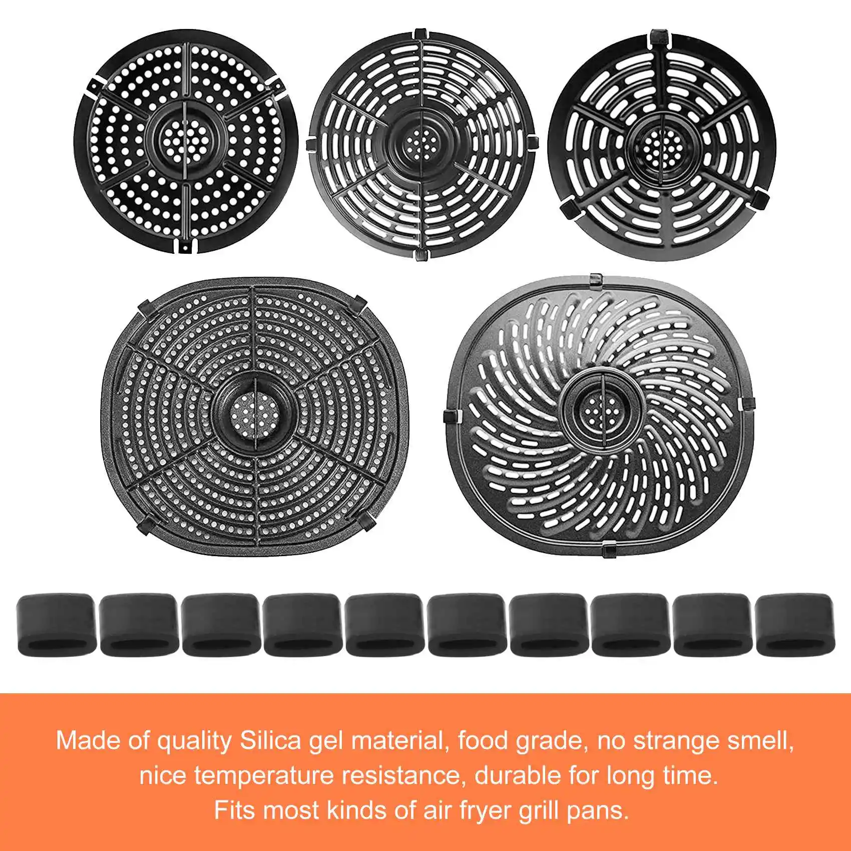 Durable Air Fryer Protective Rubber Bumpers