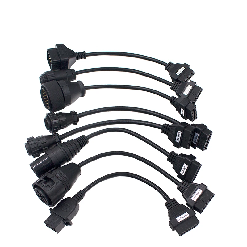 Full Set 8 PCS Car/Truck Cables For TCS PRO Diagnostic Connector Truck Cables  For AUTOCOM - 2