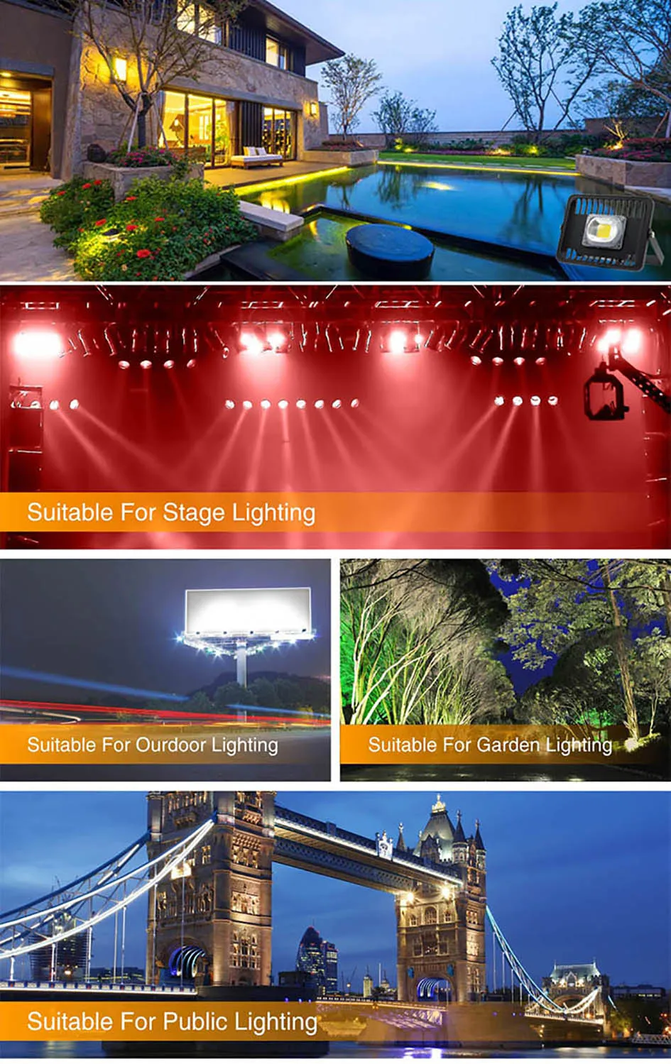 10 Stück LED COB Chip 50W LED-Birne Hochleistungs 60*40mm LED-Lampen 220V LED-Matrix für Außen- und Innenbeleuchtung Kaltweiß – Detail 5