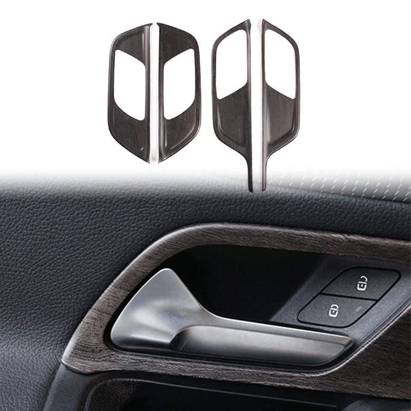 4Pcs Car Inner Door Handle Frame Decoration Cover Abs Oak Wood Grain Per Mercedes Benz B Glb Class 2020 Accessori
