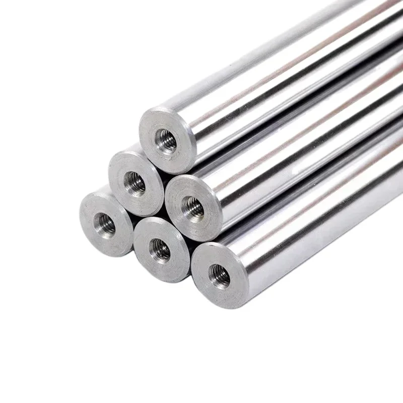 Linear shaft OD6/8/10/12/16/20mm Length100-550mm M3/M5/M6 thread hole depth 8-16mm Chromed Harden Rod