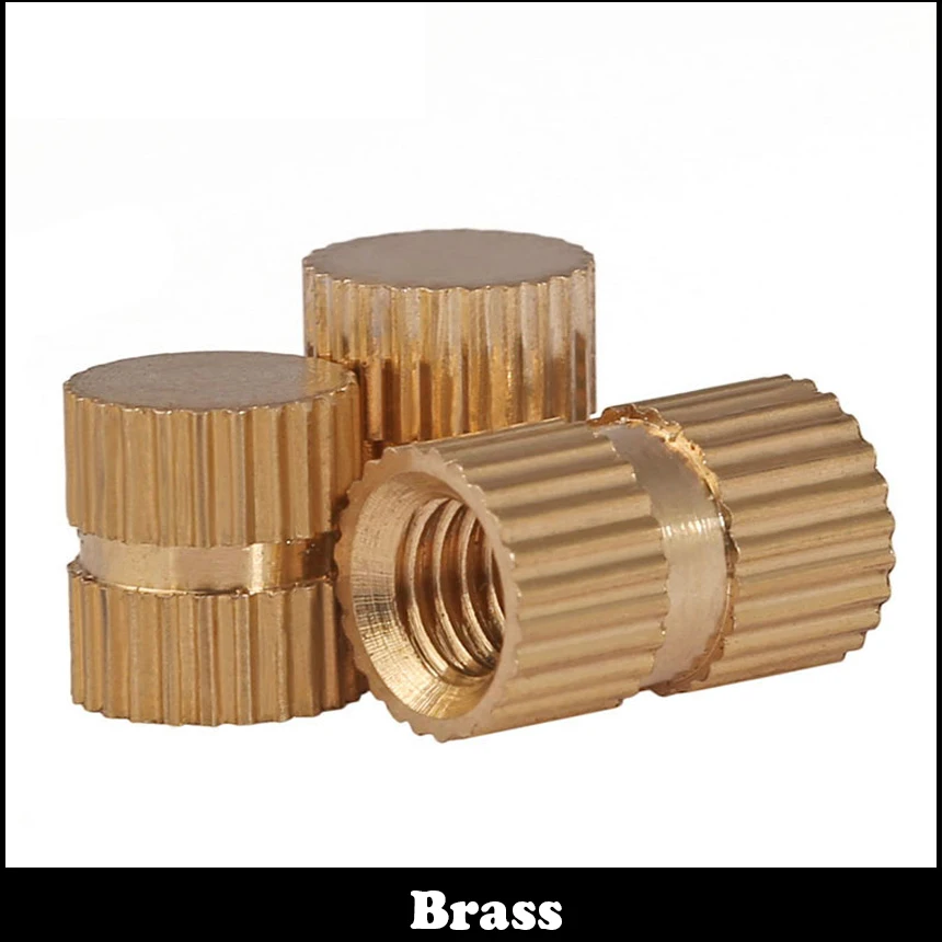 

M3 M3*4*6 M3x4x6 M3*4*8 M3x4x8 Single Tapped Blind Hole Plastic Injection Moulding Brass Insert Round Knurled Thumb Nut
