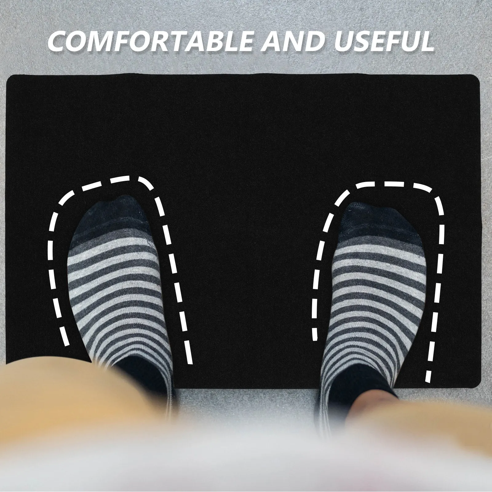 사무실 책상 의자 매트 두꺼운 내마모성 폴리에스터 미끄럼 방지 바닥 보호대(의자 긁힘 방지 및 간편한 보관)