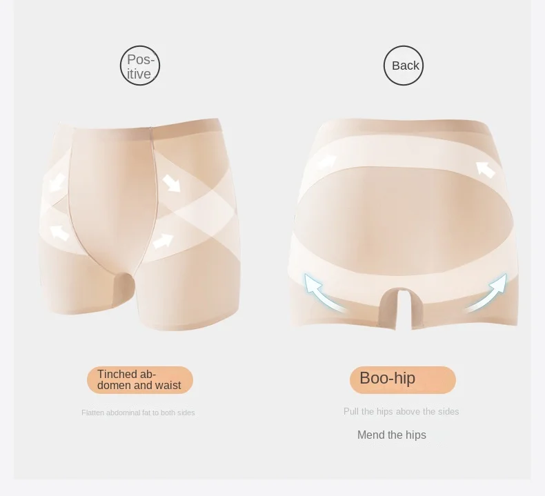 Cooling Boxer Tummy Control Pants Breathable Tight Women Safety Pants Shaping Hip Lifting Adjustable High Waist