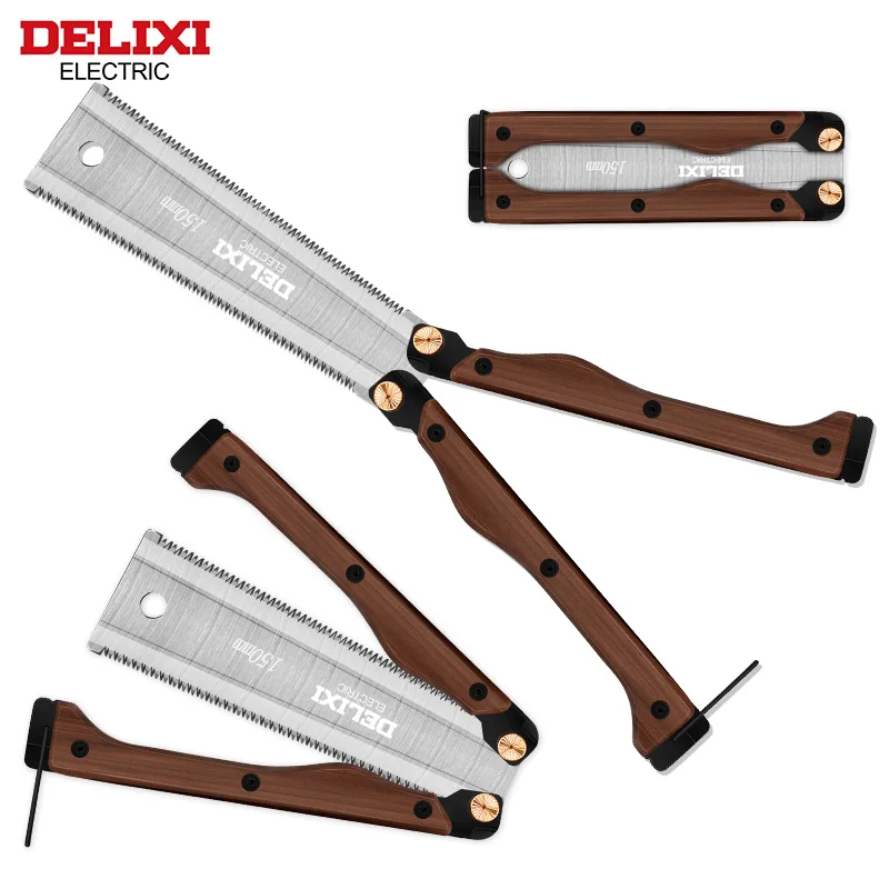 5.9 Inch Folding Pull Saw Japanese Woodworking Double Edges for Wet and Dry Wood Flush Cut folding saw hand saw