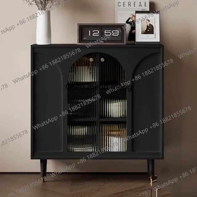 ตู้เก็บของดีไซน์หรูหราทันสมัย สไตล์นอร์ดิก สีดำ ตู้เก็บของในครัว ตู้ไม้ ตู้เสื้อผ้า เฟอร์นิเจอร์ 3