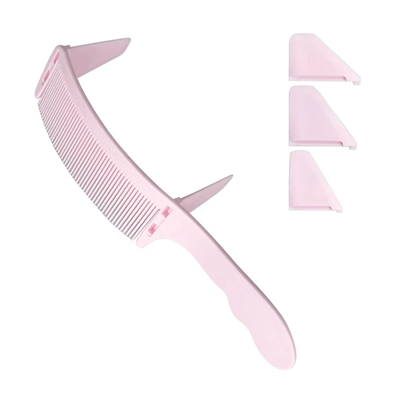 

Hair Cutting Comb S-shaped Push Cut Curved Comb Flat Curved Comb Hair Salon Hairdressing Caliper Positioning Limit Comb