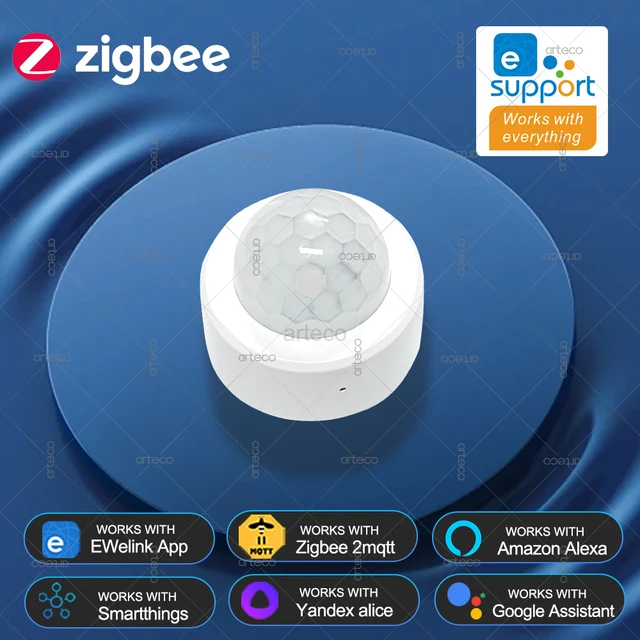 Zigbee PIR Motion Sensor Smart Human Body Movement Infrared Detector Burglar Alarm Sensors Works With EWelink Zigbee Gateway Z2M 1