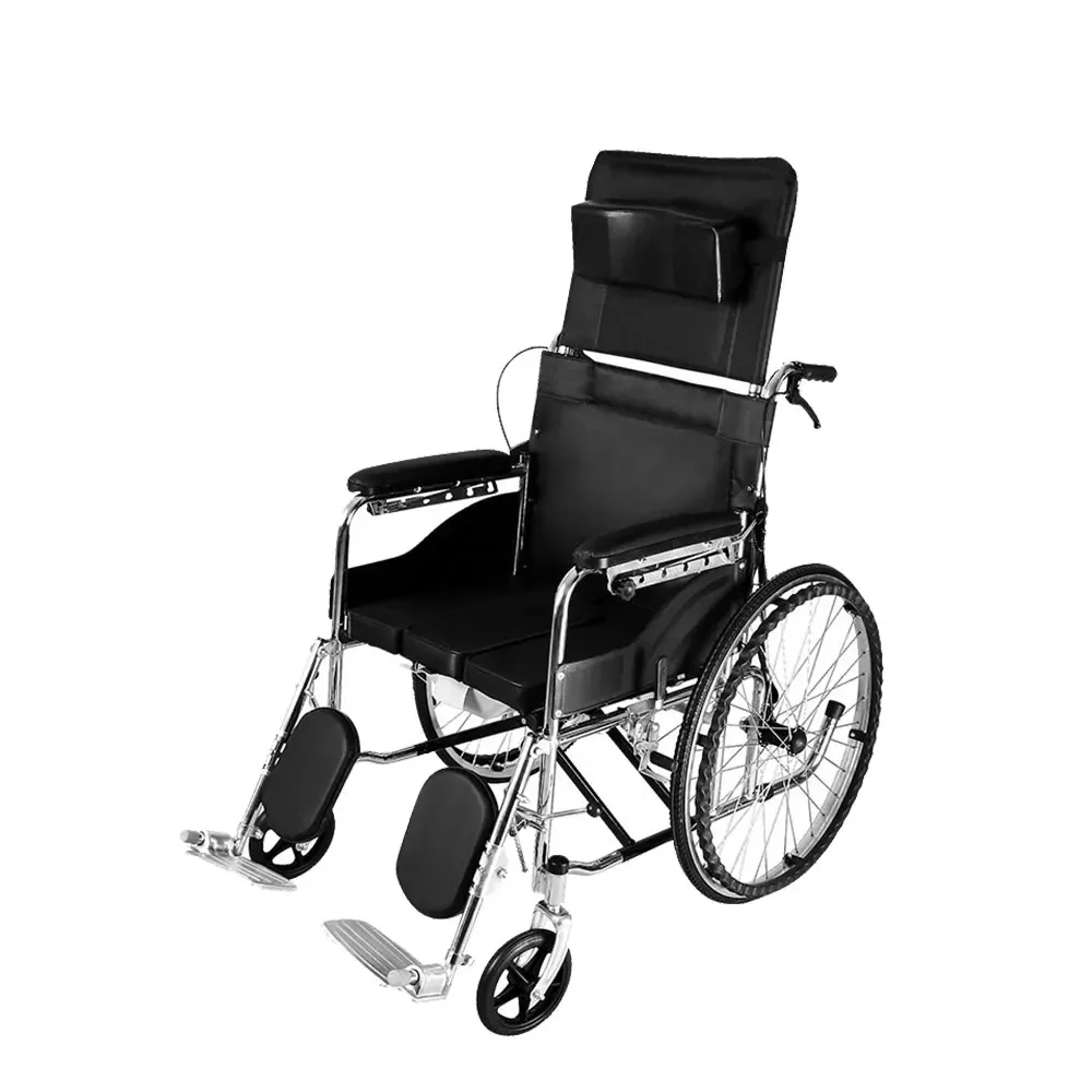 Manual Wheelchair Multifunctional Outdoor Full-Recliner Aluminum Lightweight