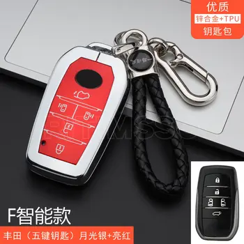 5 6 pulsanti in lega di zinco Tpu custodia per chiave auto per Toyota Alphard Vellfire 30 AH30 2016 ~ 2020 accessori per anello portachiavi - 5 6 pulsanti in lega di zinco Tpu custodia per chiave auto per Toyota Alphard